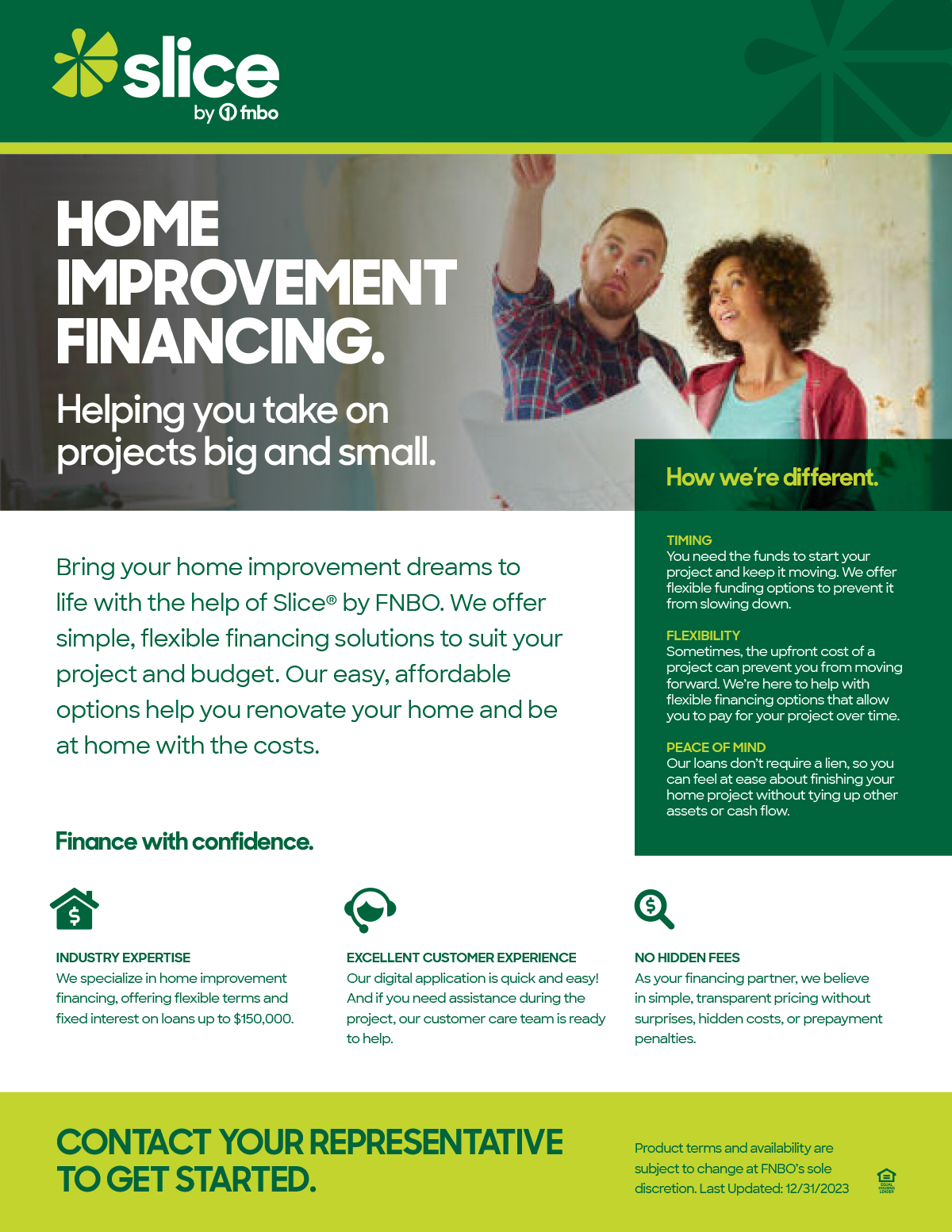 Financing Flyer promotion